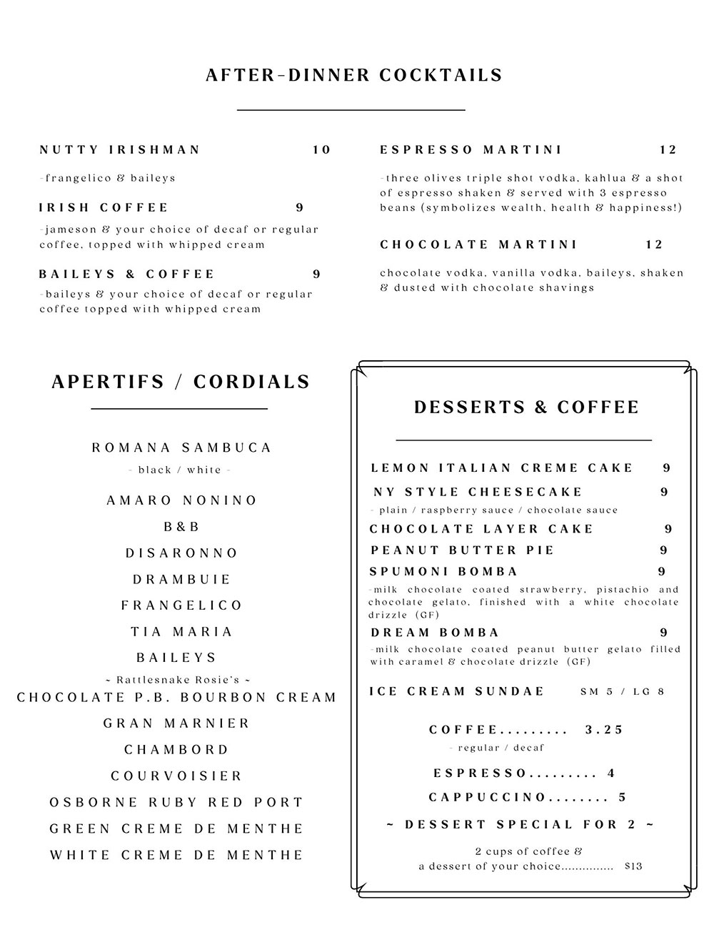 Wine List / Cocktail Menu 4